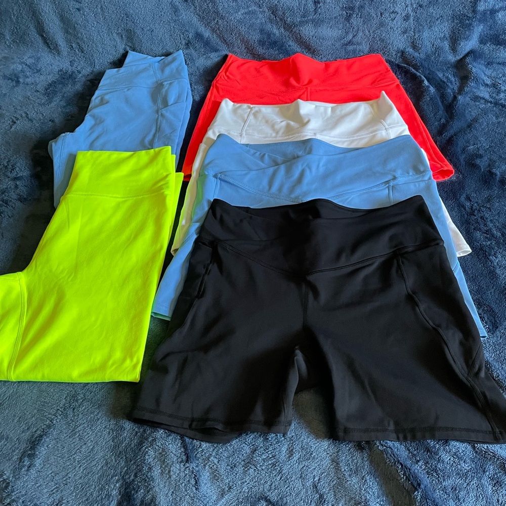 Fabletics Leggings and Shorts Lot Sz Large